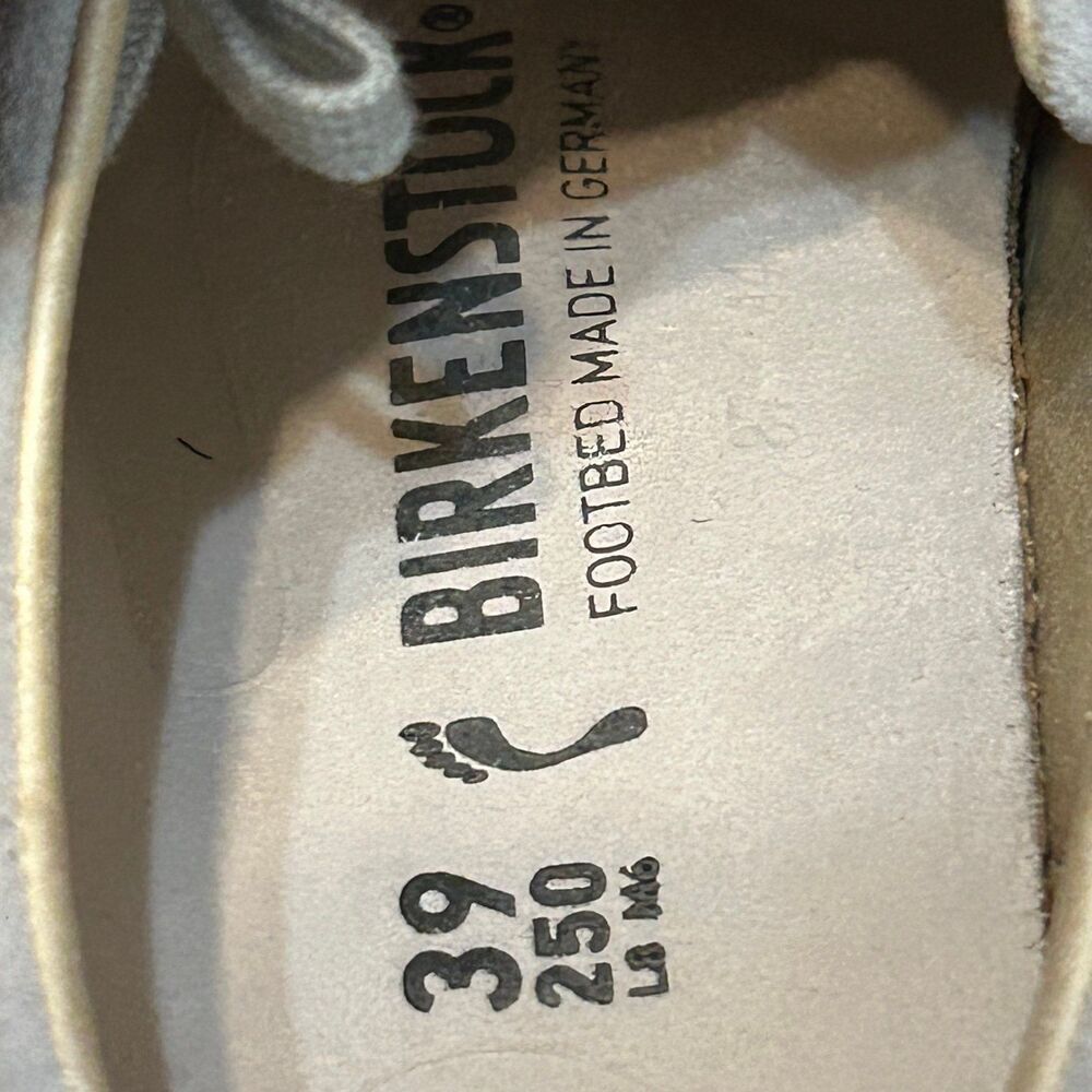 BIRKENSTOCK Ben low stone coin suede lace up shoes sneakers women’s eur 39 new - Picture 3 of 9